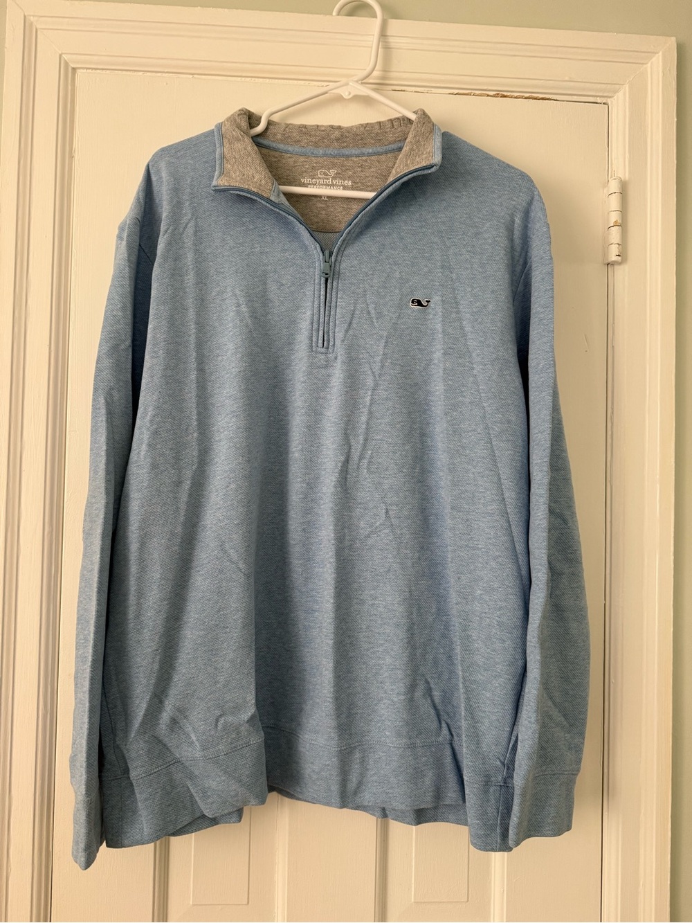 Vineyard Vines Men’s Light Blue Saltwater 1/4 Zip size XL EUC